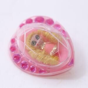 1960s Liddle Kiddles, Pink Locket, Pin, Doll Inside, Toy, Mattel ~ 250929-WH 764